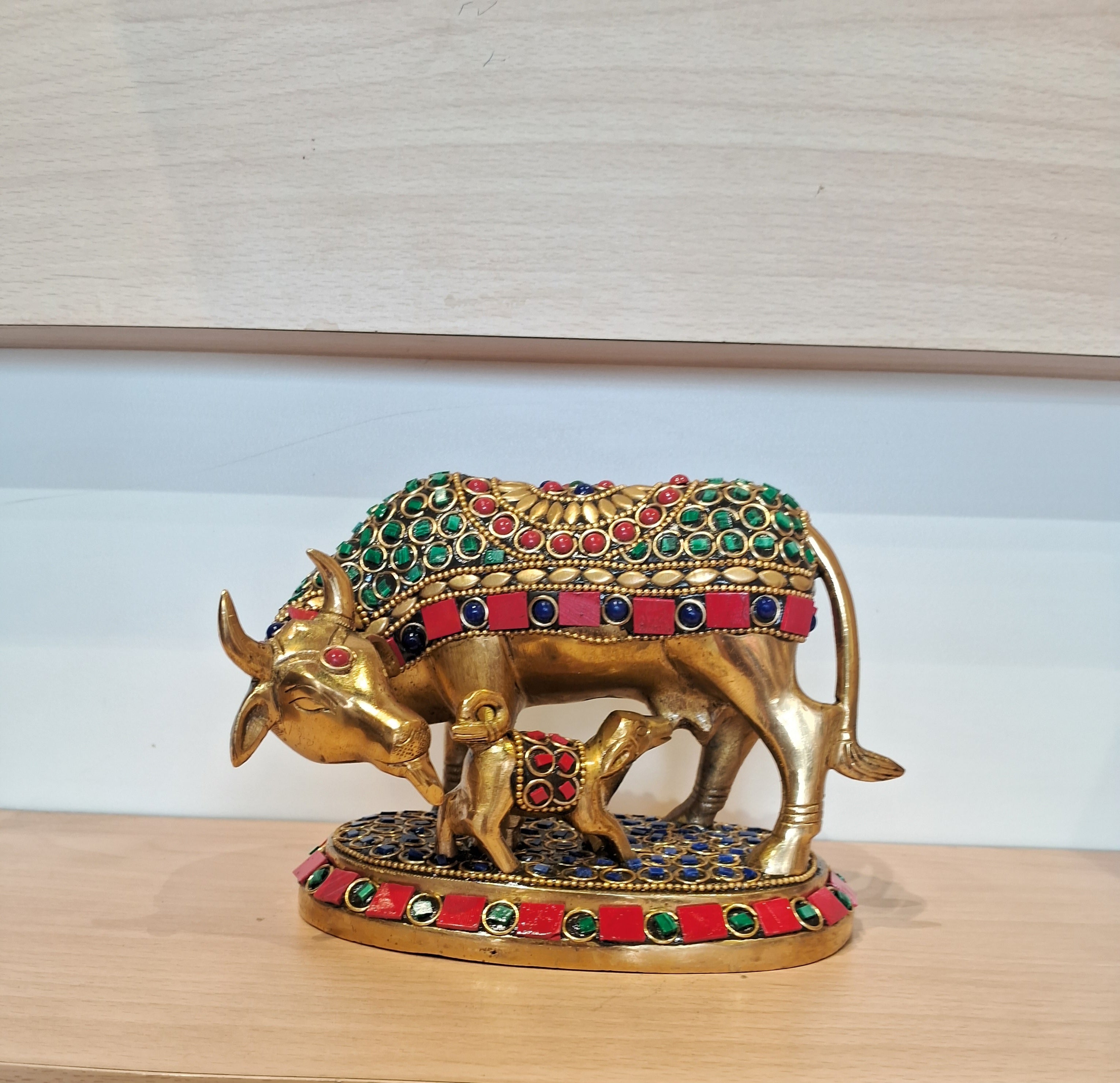 Cow and calf stone work-4.5"