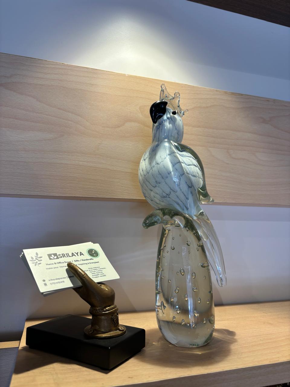 Murano Glass Cockatoo-11"