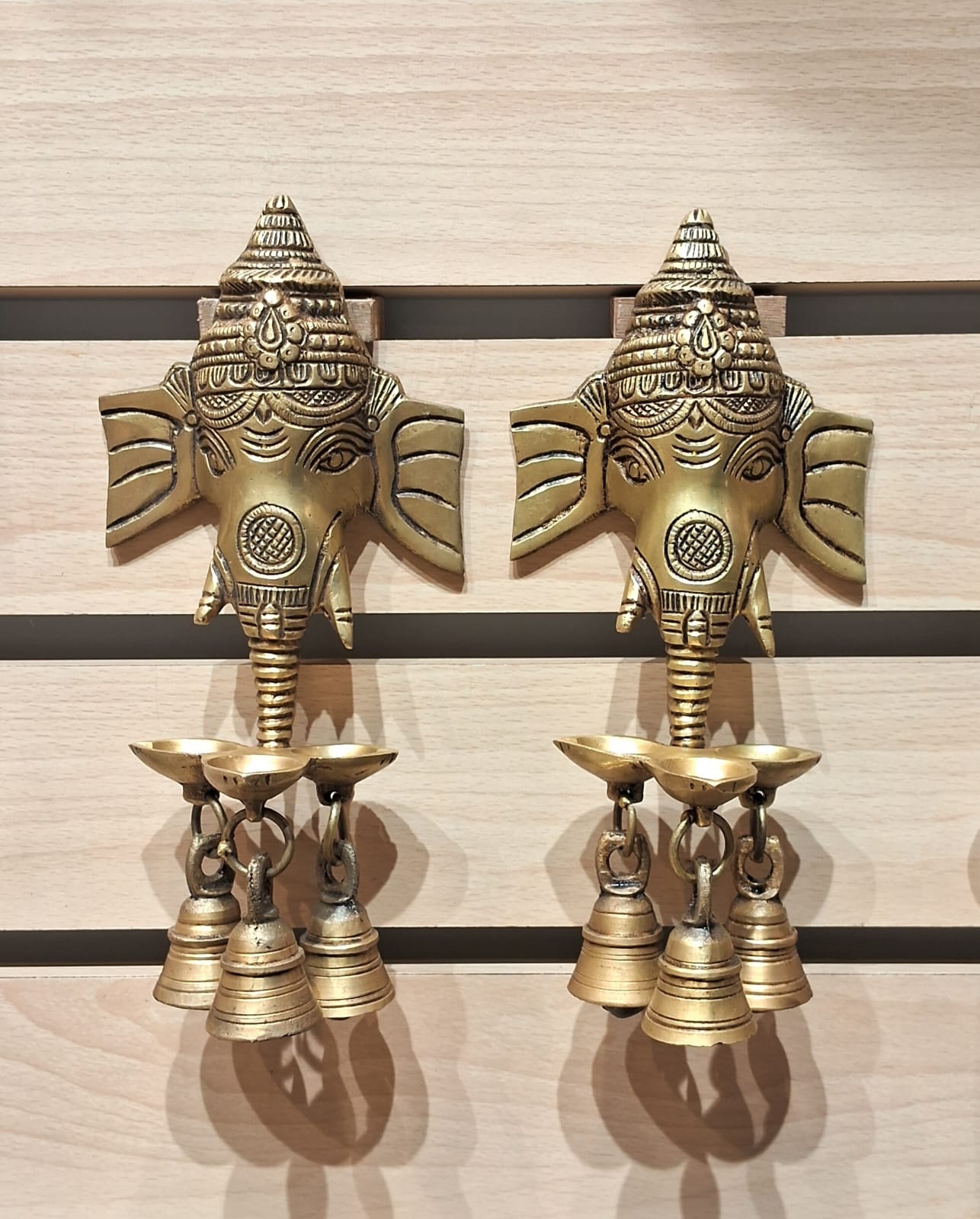 Brass Ganesha/Vinayagar Wallmount Deepam