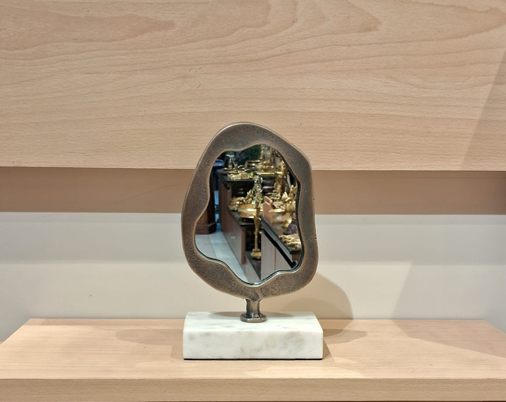 Aluminium Mirror with marble stand